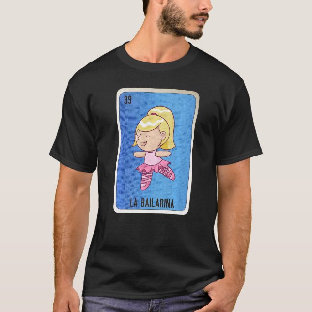 Camiseta Loteria mexicana La Bailarina (México) Cartões (Frente)