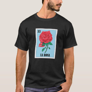 Camiseta Loteria mexicana La Rosa, jogo de cartas de bingo