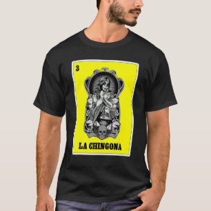 Camiseta Loteria Mexicana Para Mulheres Chula Chicana La Ch
