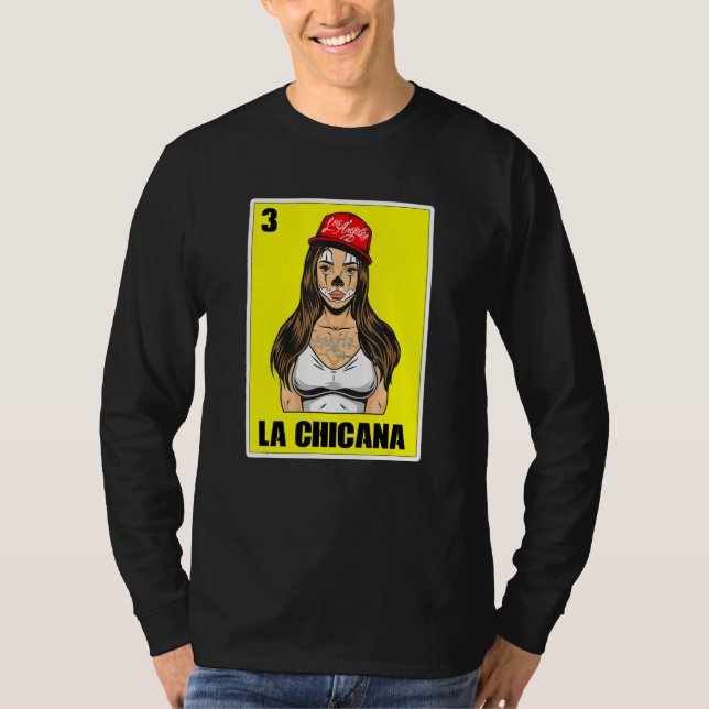 Camiseta Loteria Mexicana Para Mulheres Usa Chingona La Chi (Frente)