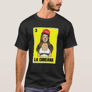 Camiseta Loteria Mexicana Para Mulheres Usa Chingona La Chi