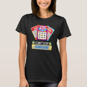 Camiseta Loteria que não consigo parar de raspar Bilhete de