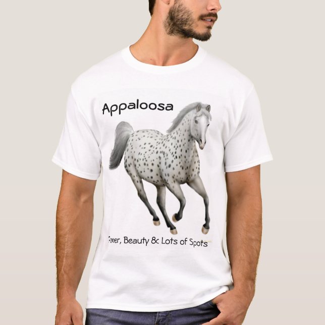 Camiseta Lotes do cavalo do Appaloosa do t-shirt dos pontos (Frente)