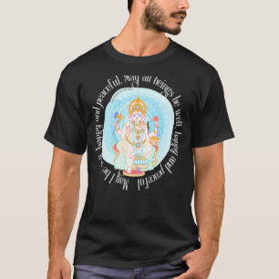 Camiseta Lótus Atento Ganesh Espiritual Divino Yoga Meditar