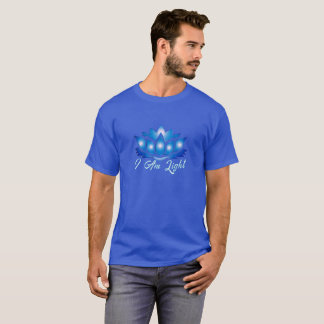Camiseta Lótus Azul Eu Sou Luz - Costas: Eu Sou Tão Grato