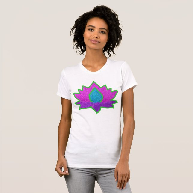 Camiseta Lótus brilhante do Diwali (Frente Completa)