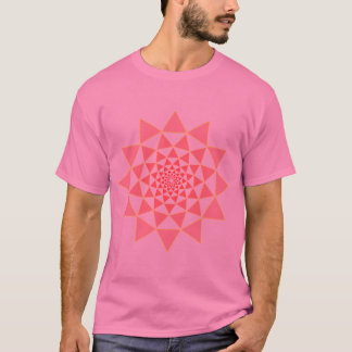 Camiseta lótus cor-de-rosa no rosa
