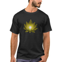 Lótus de Cristal Dourado Futurista • Energia de Fi
