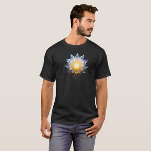 Camiseta Lótus de Cristal Futurista • Energia Geométrica de