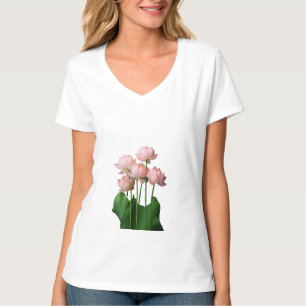 Camiseta Lótus Flor de Bloom Silencioso em Serenidade Graça