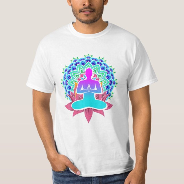 Camiseta Lotus Flower Colorful Mandala (Frente)