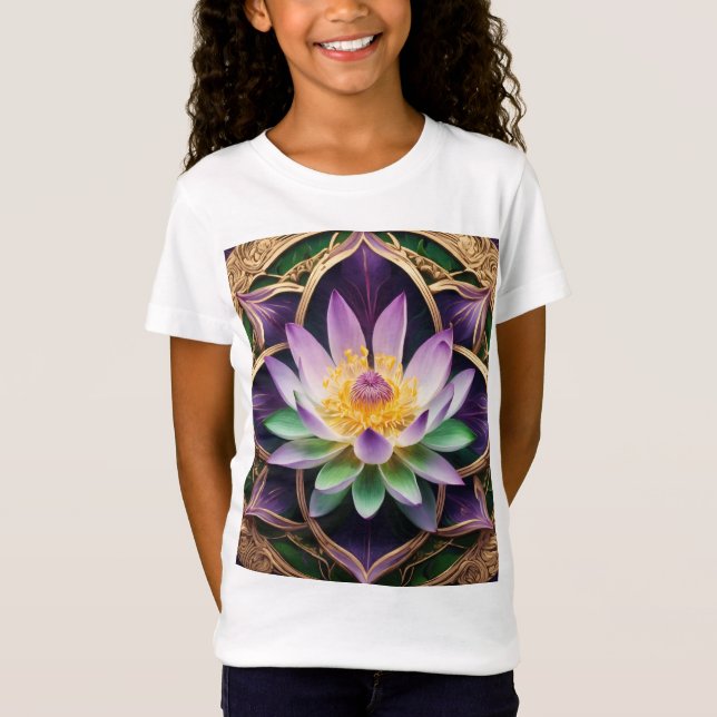 Camiseta "Lotus Flower Digital Art Shirt" (Frente)