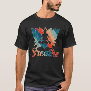 Camiseta Lotus Flower Yoga Respira Meditação Paz Amor W