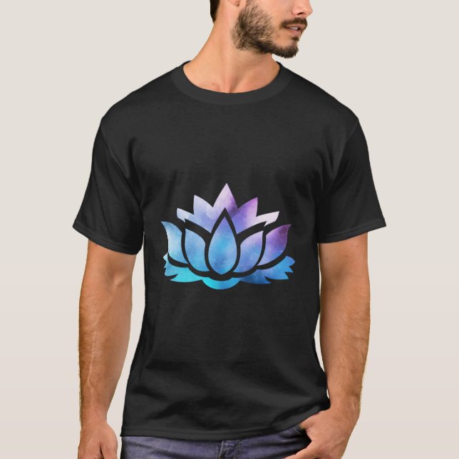 Camiseta Lotus Flower Yoga Sonho Espiritual Colorido (Frente)