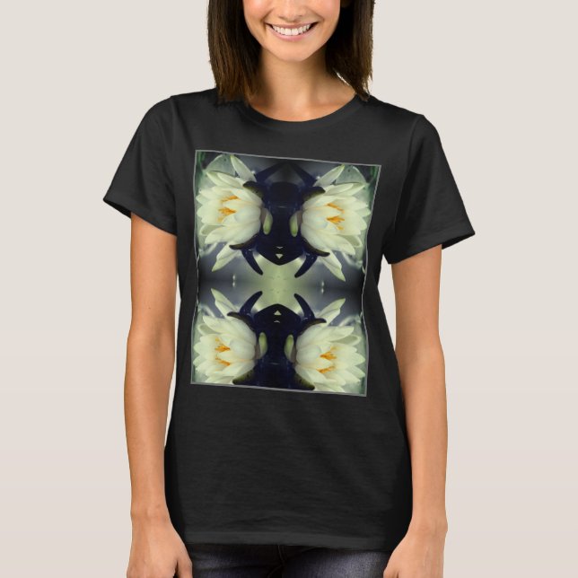 Camiseta Lotus Water Lily Flower Abstract Art  (Frente)