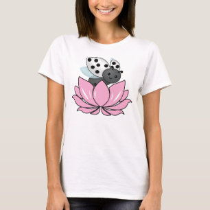 Camiseta Lótus White Ladybug T-Shirt Rosa
