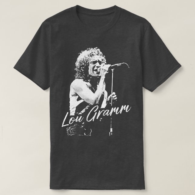 Camiseta Lou Gramm Retro Fan Art Design (Frente do Design)