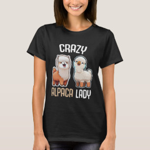 Camiseta Louca Alpaca Lady Women's Cute Alpaca Lama Zoo 1