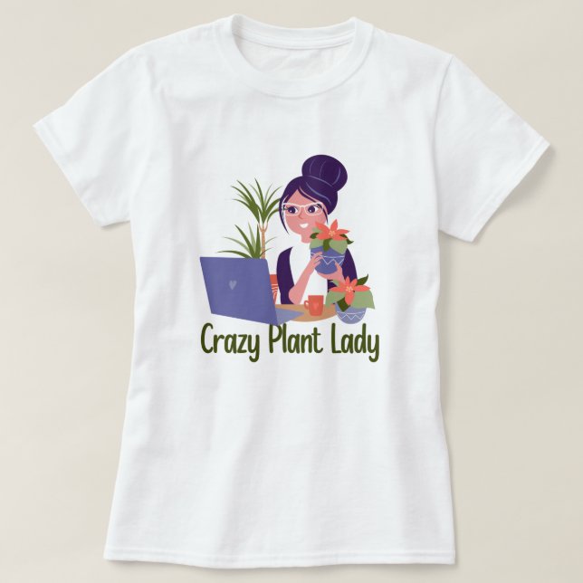 Camiseta Louca de Plantas (Frente do Design)