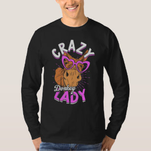 Camiseta Louca Donkey Lady Animal Donkey Farmer Donkey