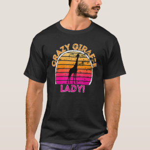Camiseta Louca Girafa Lady Funny Retro Giraffe