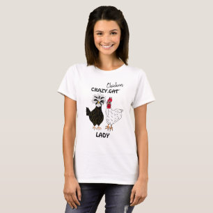 Camiseta Louca Lady Humor de Galinha