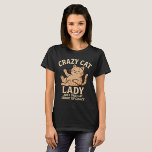 Camiseta Louca por Gatos para Amantes de Gatos
