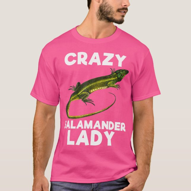 Camiseta Louca Salamander Lady Funny Reptile Lover (Frente)
