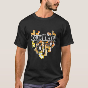 Camiseta Louca Senhora Corgi Amor Canino