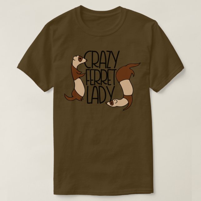 Camiseta Louca Senhora Ferret2 (Frente do Design)