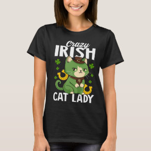 Camiseta Louca Senhora Irlandesa dos Gatos São Patrício 1