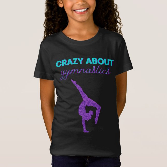 Camiseta Louca Sobre A Ginástica Purple & Aqua T-Shirt (Frente)
