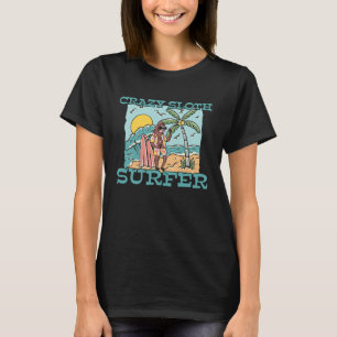 Camiseta Louco de Surfista Ondas de Surfista Prancha de Sur