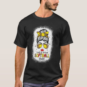 Camiseta Louco e Orgulhoso Softball Mãe Bola Leopardo Mãe M
