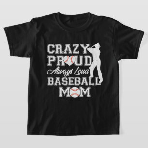Camiseta Louco Orgulho Sempre Alto Beisebol Espírito Da Equ