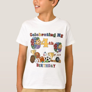 Camiseta Louco para o Esporte 4.º aniversário T-shirts e pr