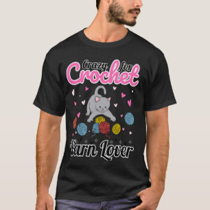 Camiseta Louco para o Frio Crochet - Roupa de Gato