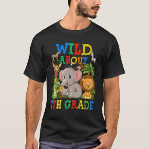 Camiseta Louco por Animais de Safari da 7ª Série Selva de V