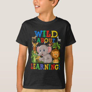 Camiseta Louco por aprender animais de safári da selva Byck