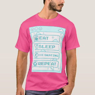 Camiseta Louco por Computador Comer Dormir Patinação no Gel