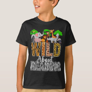 Camiseta Louco por ler livros amante de animais do zoológic