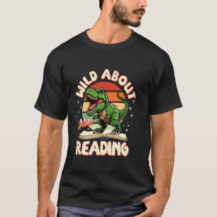 Camiseta Louco por Ler Livros Rawr Professor Minhoca Din