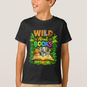 Camiseta Louco por livros professor de volta à escola leopa