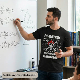 Camiseta Louco por Matemática - Pirata Engraçado de Matemát