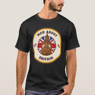 Camiseta Louco Sobre A Grã-Bretanha Big Ben Dark