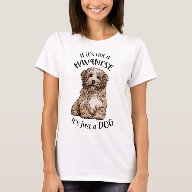Camiseta Louco sobre Havanês (Frente)