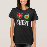 Loucos Chest Natal Engraçado Casal Correspondente