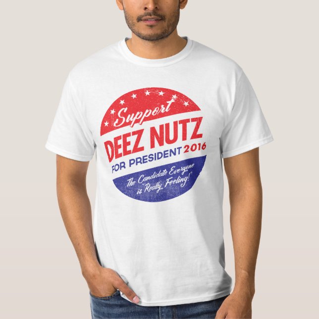 Camiseta Loucos de Deez para o presidente (Frente)