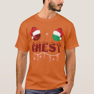 Camiseta Loucos de Natal Correspondendo Casais de Natal par