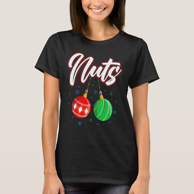 Camiseta Loucos de Natal Engraçados Casal Correspondente (Frente)